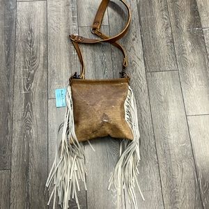 Leather cross body bag